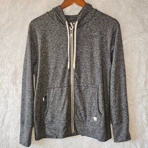 Vuori Halo Performance Zipped Hoodie 2.0, Heather Grey, Womens Medium